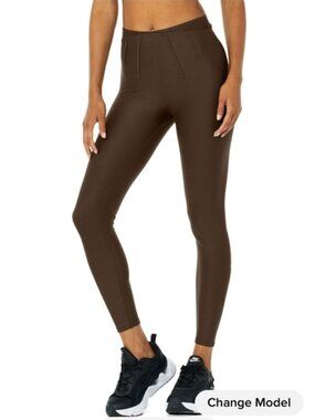 Alo Airlift High-Waist 7/8 Corset Leggings Espresso Hi-Rise Waisted Tights Pants